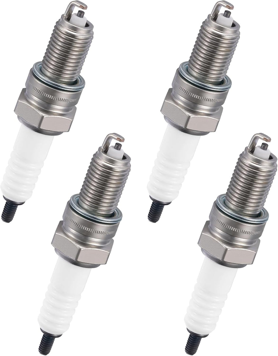 BDFHYK DPR7EA-9 Spark Plugs Compatible with Honda for Yamaha for Arctic Cat Compatible with Suzuki Universal Motorcycle Spark Plugs Replacement for 5129 Set of 4