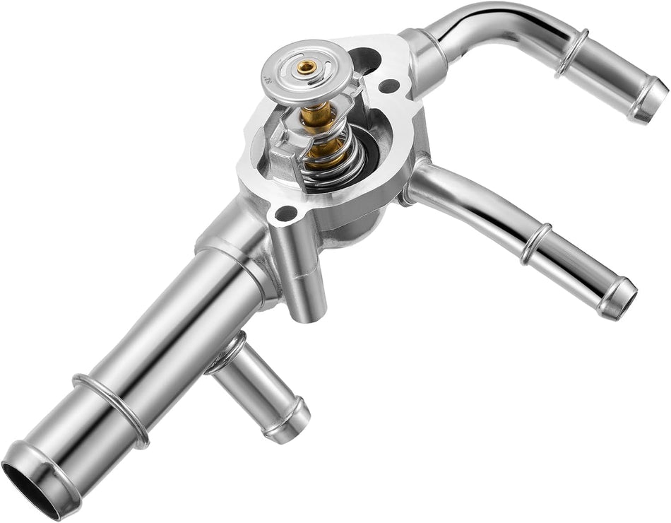 BDFHYK 902-693 Upgrade Aluminium Coolant Thermostat Housing Assembly Compatible with Allure LaCrosse SRX XTS Captiva Sport Equinox Impala Malibu Terrain G6 Torrent Aura Vue 3.0L 3.6L Replace 2638836