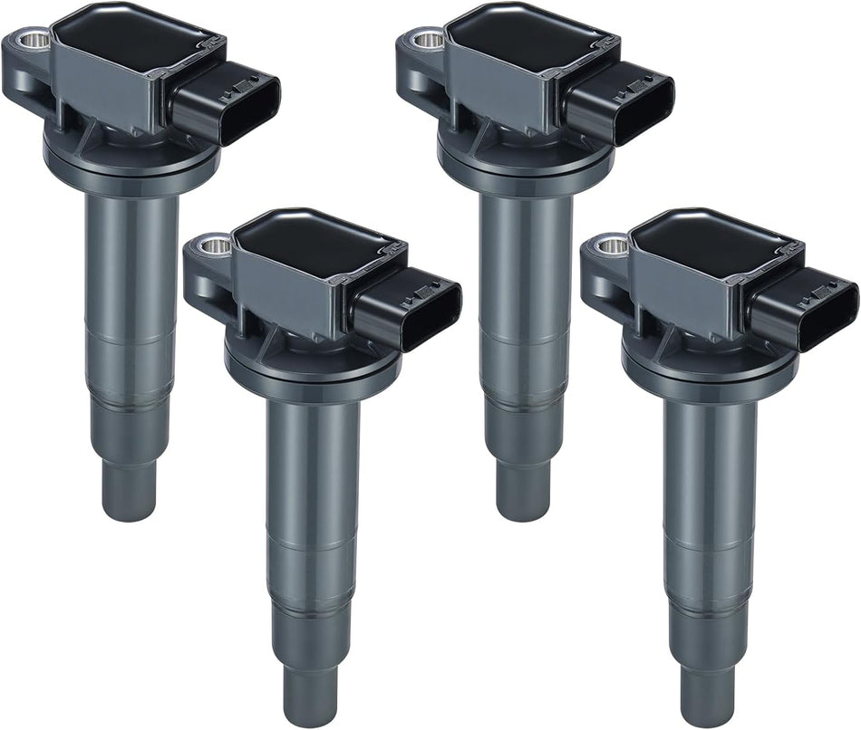 BDFHYK Ignition Coil Pack Set of 4 Compatible with Toyota Scion xA xB EchoPrius Prius C Yaris 1.3L 1.5L L4, Replacement for UF316 90919-02240 UF316T