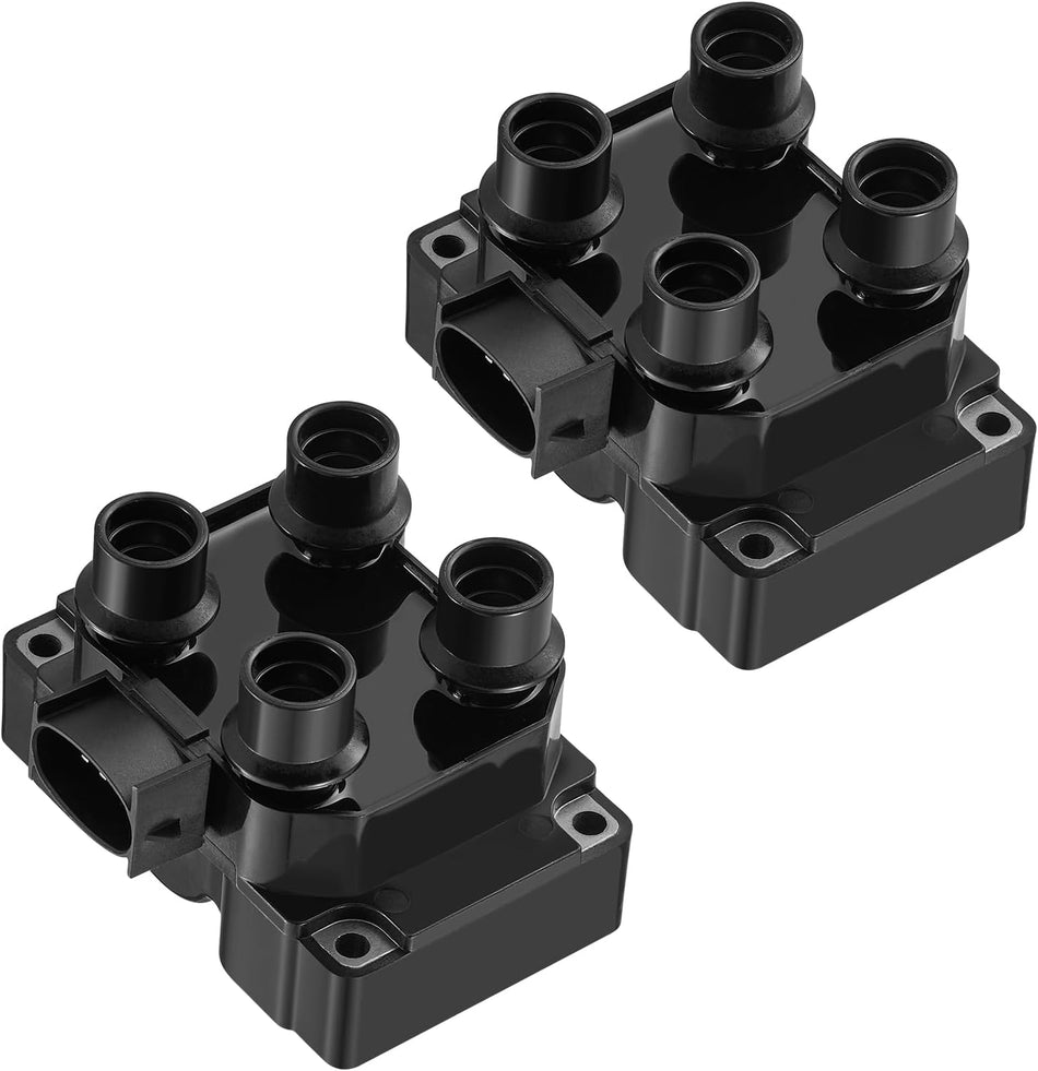 BDFHYK Ignition Coil Packs Compatible with Lincoln Town Car Mark VIII E-150 Escort Explorer Mustang Ranger B2300 B25002.0L 2.5L 4.6L L4 V8, Coil for DG530 C924 DG449 EE03A Set of 2