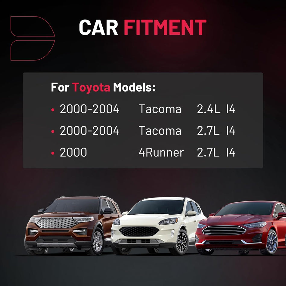 BDFHYK 4 Ignition Coil Pack UF323 and 4 Iridium Spark Plug 4996 Compatible with Toyota 2000-2004 Tacoma 2.4L 2.7L l4, 2000 4Runner 2.7L l4 Coil for 5C1304