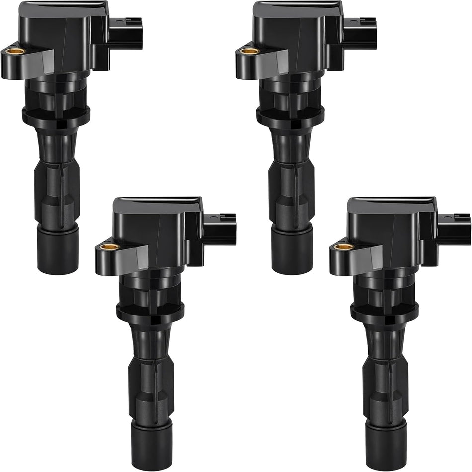 BDFHYK Ignition Coil Packs Compatible with Mazda 2010-2013 3, 2008-2010 5, 2012-2015 5 2.3L 2.5L l4,Coil for 1788386 5C1742 9212174 C753 E1104 E333 GN10623 LF2L18100 LF2L18100A UF604 Set of 4