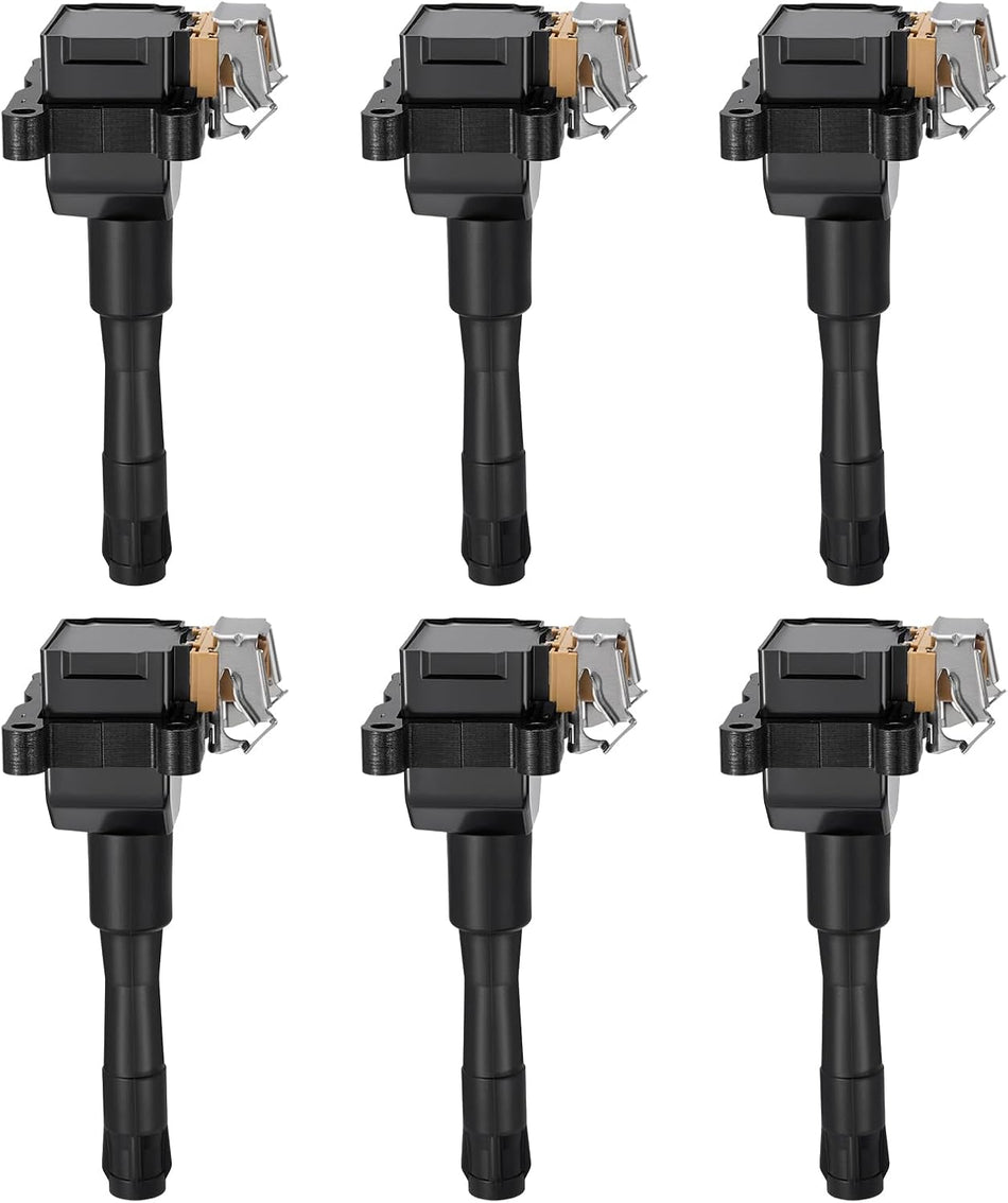BDFHYK Ignition Coil Packs Compatible with BMW 318i 318is 320i 325i 325i 325is 525i 525iT 530i 540i 740i 740iL 840Ci 1.8L 2.0L 2.5L 3.0L 4.0L l4 l6 V8,Coil for UF226 12131730766 12131402440 Set of 6