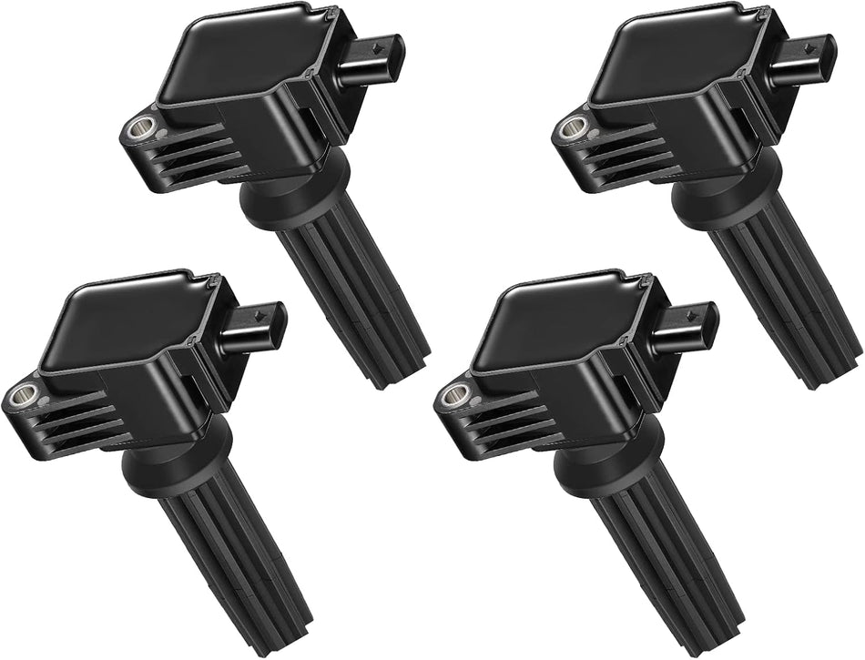BDFHYK Ignition Coil Pack Set of 4 Compatible with Lincoln MKZ MKC, Compatible with Ford Escape Explorer Focus Fusion Mustang 2.0L 2.3L 2.5L l4 Replacement for C1816 UF-670 DG546