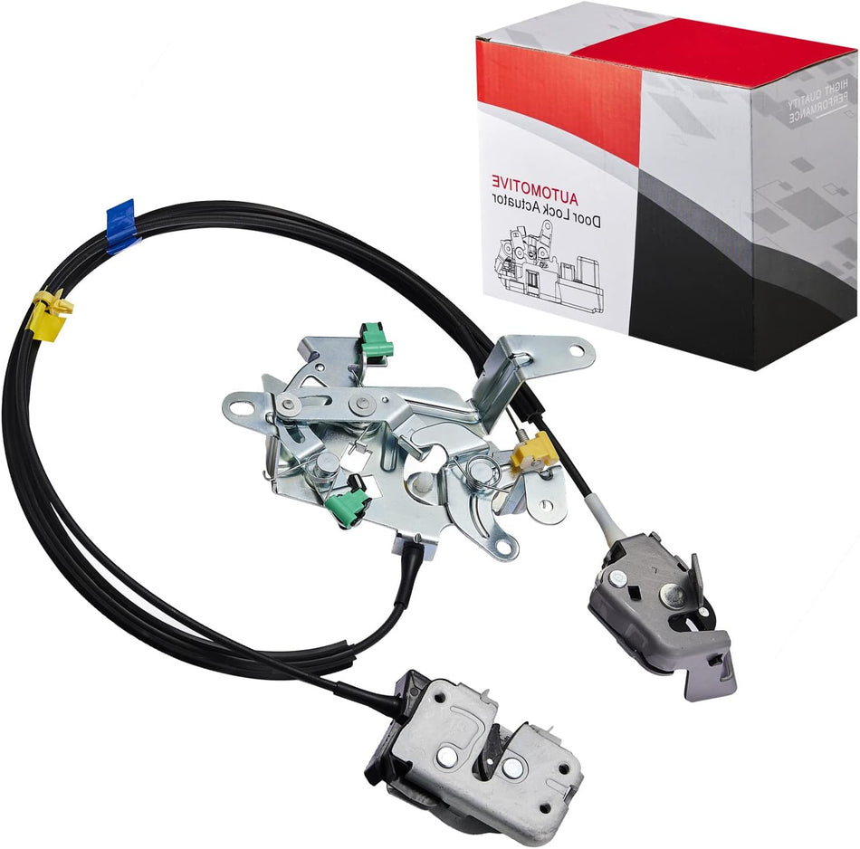 SYERAL Door Lock Latch & Cable Driver Side Rear Left 6C3Z-28264A01-A Compatible with 1999-2007 F-250 F-350 Super Duty Upper and Lower Latches Assembly