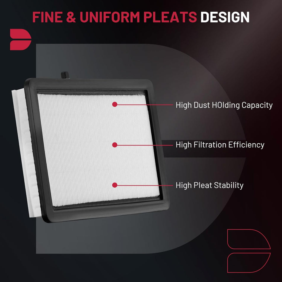 BDFHYK CA12260 Engine Air Filter Compatible with Chevrolet Equinox 2018-2022, Compatible with GMC Terrain 2018 2019 2020 2021 2022, Flexible Panel, Replace# PA99314, 23279657