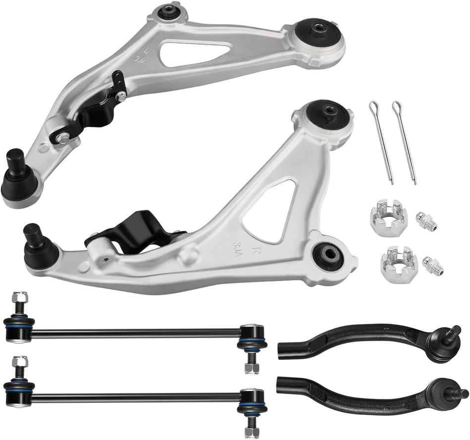 BDFHYK 6PCS Front Lower Control Arms with Ball Joint Sway Bar End Link Tie Rod Compatible with Infiniti JX35 2013,Compatible with Infiniti QX60 2014-2019,Compatible with Nissan Pathfinder 2013-2019