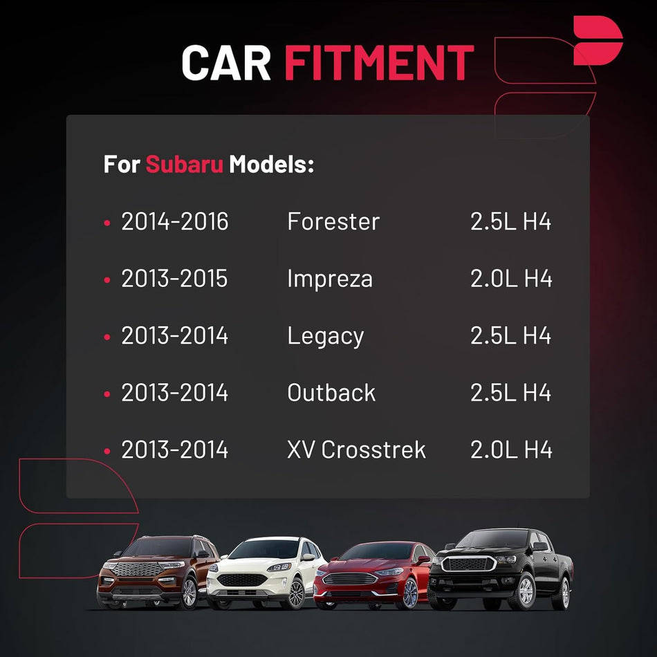 BDFHYK Ignition Coil Pack UF724 and Iridium Spark Plugs 93501 Compatible with Subaru 2014-2016 Forester 2013-2015 Impreza 2013-2014 Legacy Outback XV Crosstrek 2.5L 2.0L H4 C974 5C1899 COP626,Set of 4