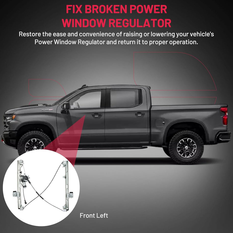 BDFHYK Front Left Driver Side 741-644 Window Regulator with Motor for 2000-2006 Chevy Silverado,GMC Yukon, Yukon XL, Sierra