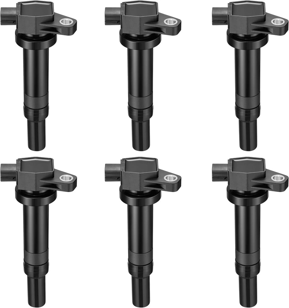 BDFHYK Ignition Coils Pack Compatible with Hyundai Kia 2007 2008 2009 2010 Santa Fe Rondo Magentis Optima l4 V6 2.4L 2.7L Coil for UF558 C1567 SKIC168 C782 5C1624 GN10441 21A0103 GN10569 Set of 6