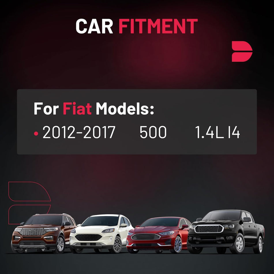 BDFHYK 4 Ignition Coil Pack UF649 and 4 Iridium Spark Plug 5308 Compatible with Fiat 500 2012-2017 1.4L l4 Coil for 5C1872 E1149 IC752 C-827 C1815