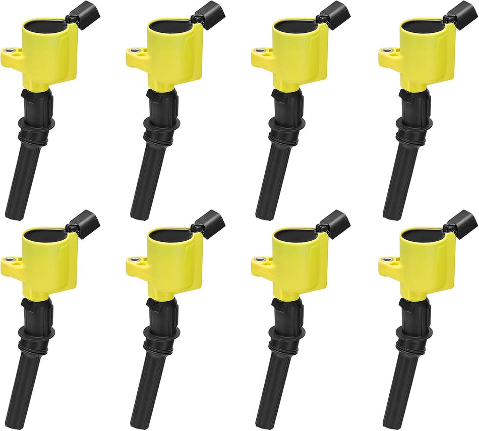 BDFHYK Ignition Coil Pack DG508 Compatible with Ford F150 F250 1997-2010 Ford Explorer Crown Victoria 2003 2004 Ford Expedition Mustang Ford Coil Pack 5.4L Coil for DG481 DG491 FD503 FD507 Set of 8