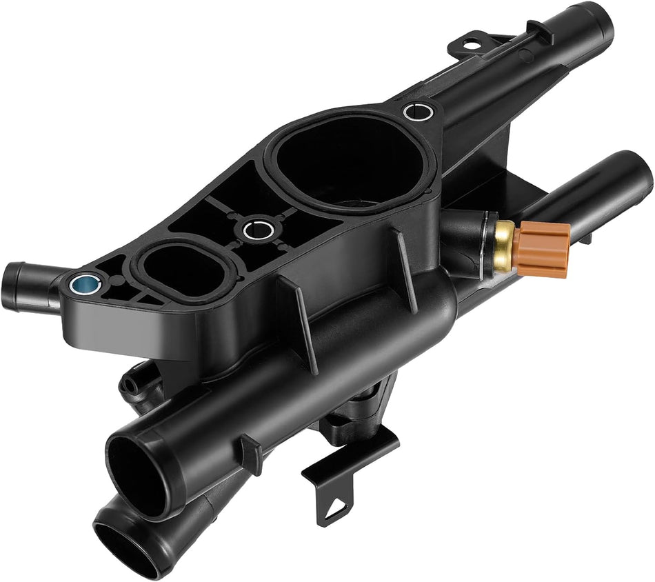 BDFHYK 902-5128 Engine Coolant Thermostat Housing Assembly Compatible with Hyundai Santa Fe Sport Sonata Tucson, Compatible with Kia Optima Sorento Sportage Replace CH5127 86025 256202G500