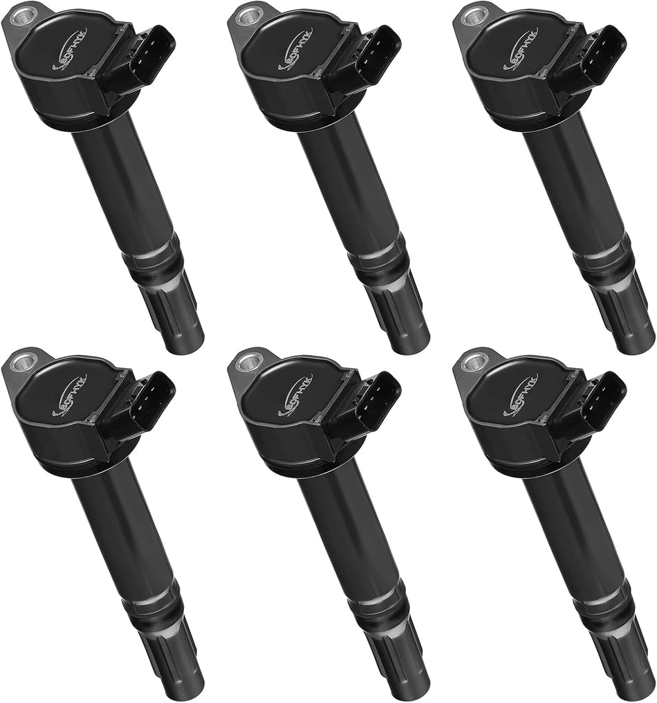 BDFHYK Ignition Coil UF487 Compatible with Lexus ES350 2007-2015 Lexus IS250 IS350 Lexus RX350 Toyota Avalon Camry Toyota RAV4 Sienna Toyota Coil Pack Coil for Lexus Lotus Evora 3.5L Set of 6
