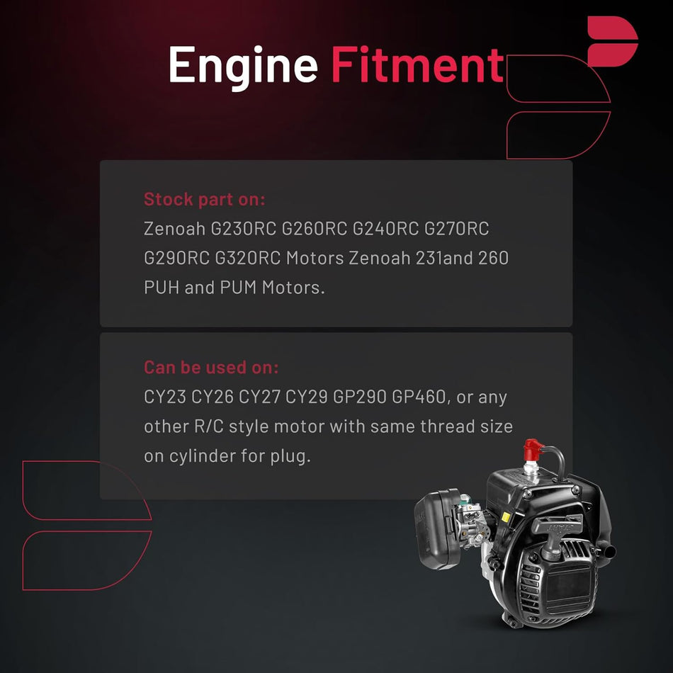 BDFHYK Universal Iridium Spark Plugs Compatible with Zenoah G230RC G260RC G240RC G270RC G290RC G320RC Motors 231and 260 PUH and PUM Motors Engine Replacement for CMR7H, Set of 6