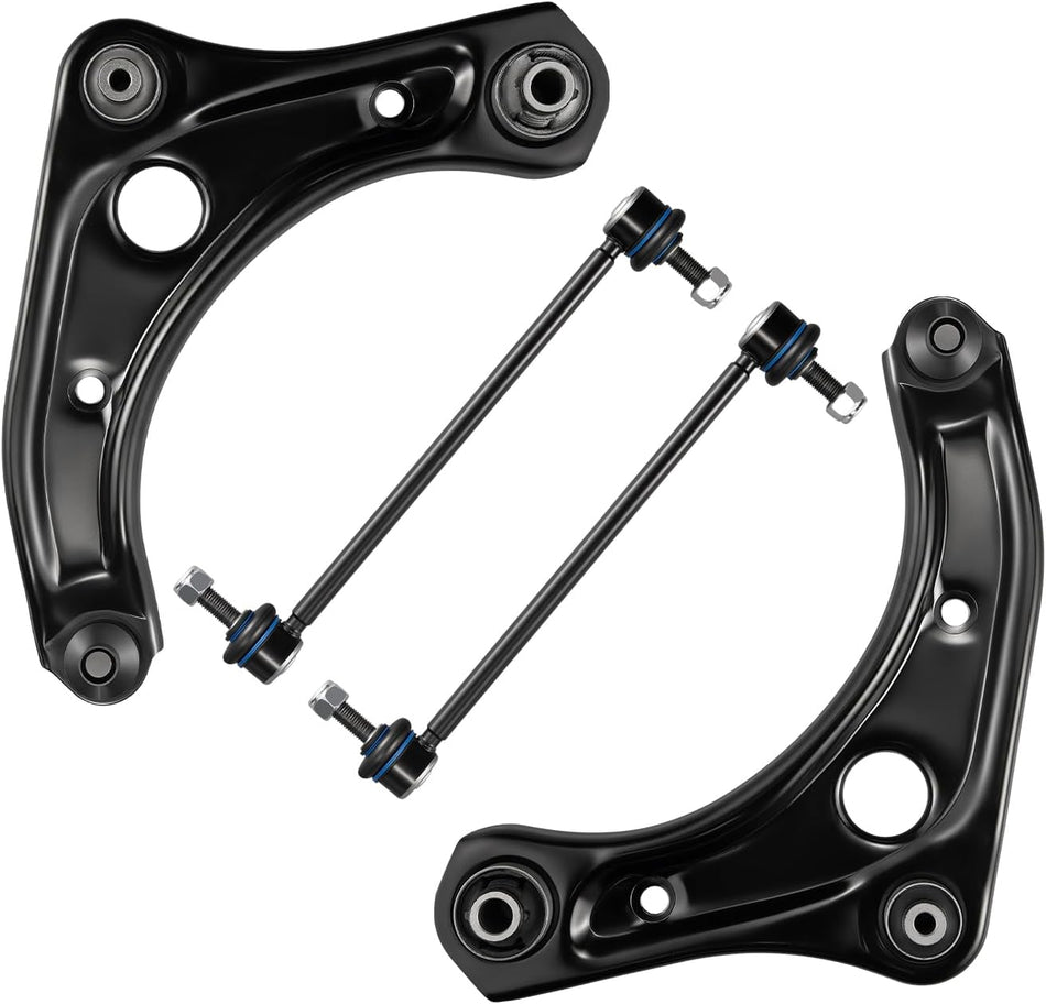 BDFHYK 4PCS Front Lower Control Arms with Ball Joint Sway Bar End Link Compatible with Nissan Versa 2012-2019, Versa Note 2014-2019, Compatible with Nissan Micra 2015-2019