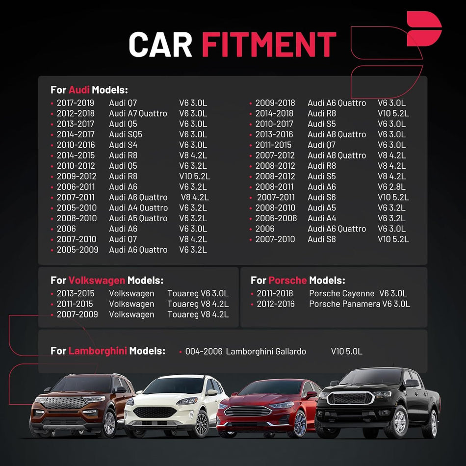 BDFHYK Ignition Coils Pack Compatible with Audi A3 A4 A5 A7 allroad Quattro Q5 Q7 R8 S4 S5 SQ5,Compatible with Tiguan VW Jetta Golf Passat GTI 2.0L 3.0L 3.2L 4.2L Coil for UF529 E1029 IC609 Set of 4