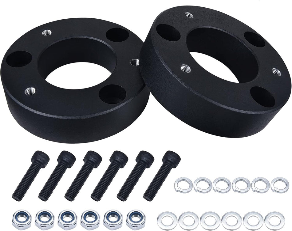 BDFHYK Front Leveling Kit for F150 2.5", 2.5in Front Strut Spacers Compatible with 2004-2021 F150 4WD/2WD, 6061 T6 Aluminum Billet Suspension Kit