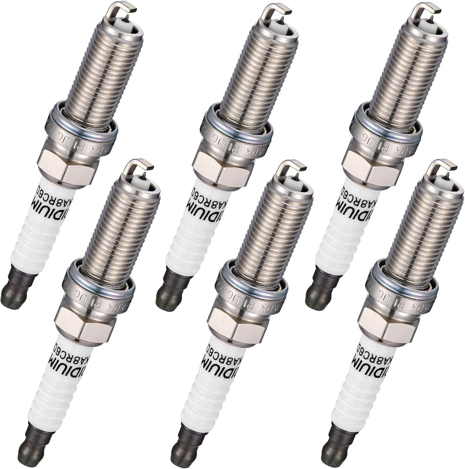 BDFHYK 96372 Platinum Iridium Spark Plugs Compatible with Maserati 2014-2020 Ghibli, 2017-2020 Levante, 2014-2018 Quattroporte 3.0L V6 Replacement for SILKAR8C6DS Set of 6