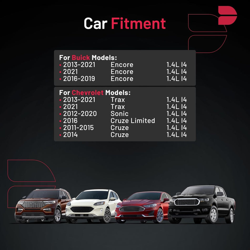 BDFHYK 91039 Platinum Iridium Spark Plugs Compatible with Buick 2013-2021 Encore,Compatible with Chevy 2011-2015 Cruze 2016 Cruze Limited, 2012-2020 Sonic Trax 1.4L L4 Replacement for XP3922 Set of 4