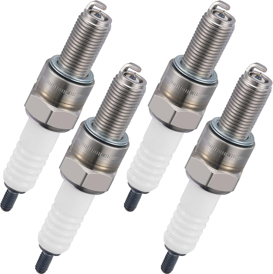 BDFHYK 4578 Iridium Spark Plugs Compatible with Aprilia for Kawasaki for Yamaha for Textron compatible with Suzuki Universal Motorcycle Spark Plugs Replacement for CR7E Set of 4