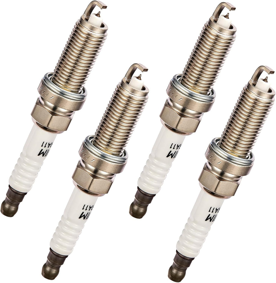 BDFHYK Set of 4 Double Iridium Spark Plug Compatible with Nissan 2009-2019, compatible with Infiniti 2007-2019, compatible with Suzuki 2009-2012 Replacement for 9029, 22401JA01B