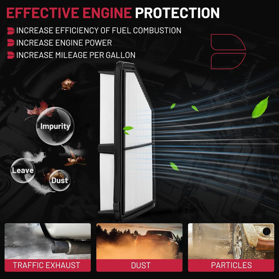 BDFHYK CA12051 Engine Air Filter Compatible with Honda Civic 2016-2024 2.0L, HR-V 2023 2024 2.0L, Replace# 17220-5BA-A00 AF5264 JFA405 SA12051 PA99117 WA10416