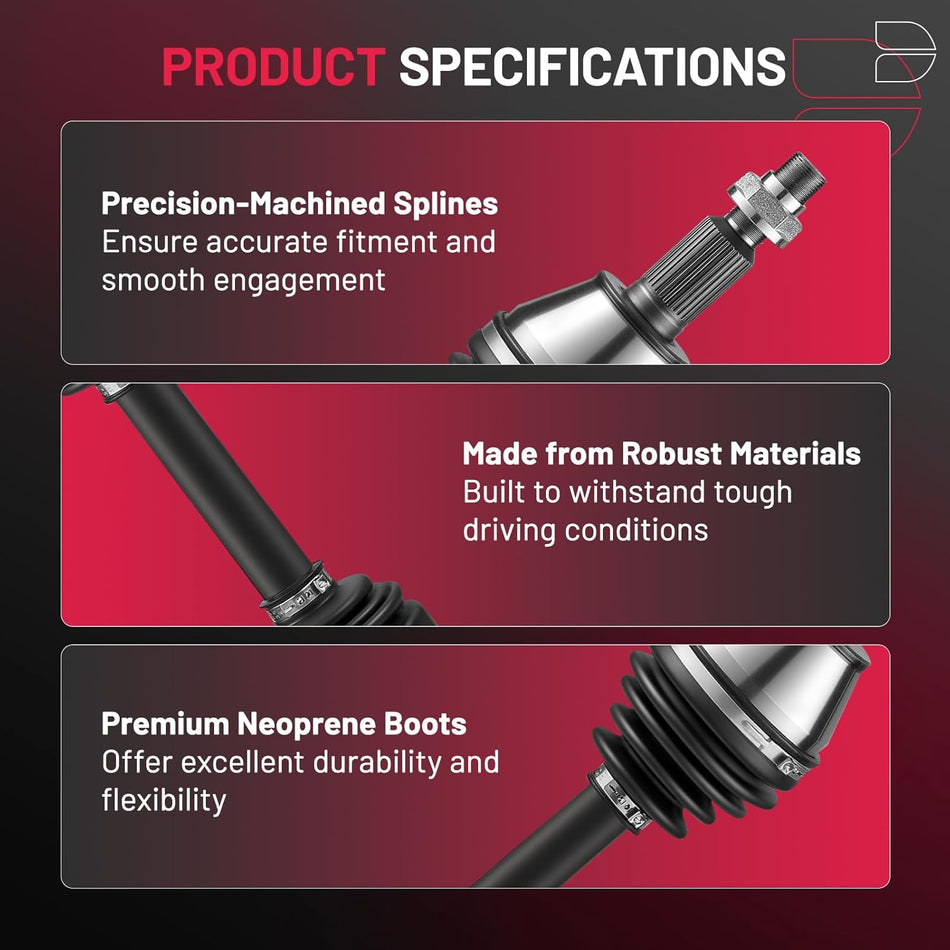 BDFHYK NCV10040 CV Axle Shaft Assembly Front Left/Right Compatible with Compatible with Ram 1500 2012-2020; Compatible with Ram 1500 Classic 2019-2020