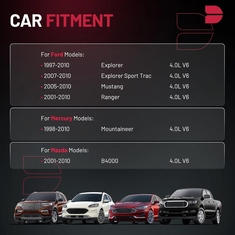 BDFHYK Engine Timing Chain Kit with Tensioner Compatible with Ford Explorer Sport Trac Mustang Ranger 1997-2010,Compatible with Mercury Mountaineer 98-10 Compatible with Mazda B4000 01-10,4.0L V6 SOHC