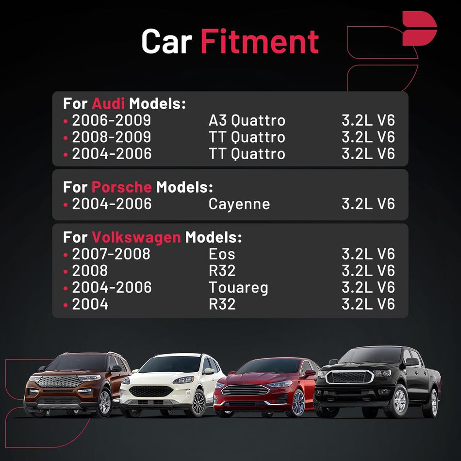 BDFHYK 7563 Platinum Iridium Spark Plugs Compatible with Porsche Cayenne,Compatible with Audi A3 Quattro TT Quattro,Eos R32 3.2L V6 Replacement for IZKR7B 101905606A Set of 6