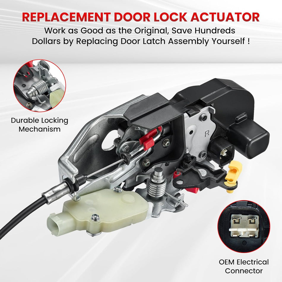 SYRAEL 931-750 Power Door Latch Lock Actuator Front Right Passenger Side Compatible with 2011 2012 2013 2014 Dodge Chenger Coupe Replace OE 931-750 68064402AF 68064402AB 68064402AC
