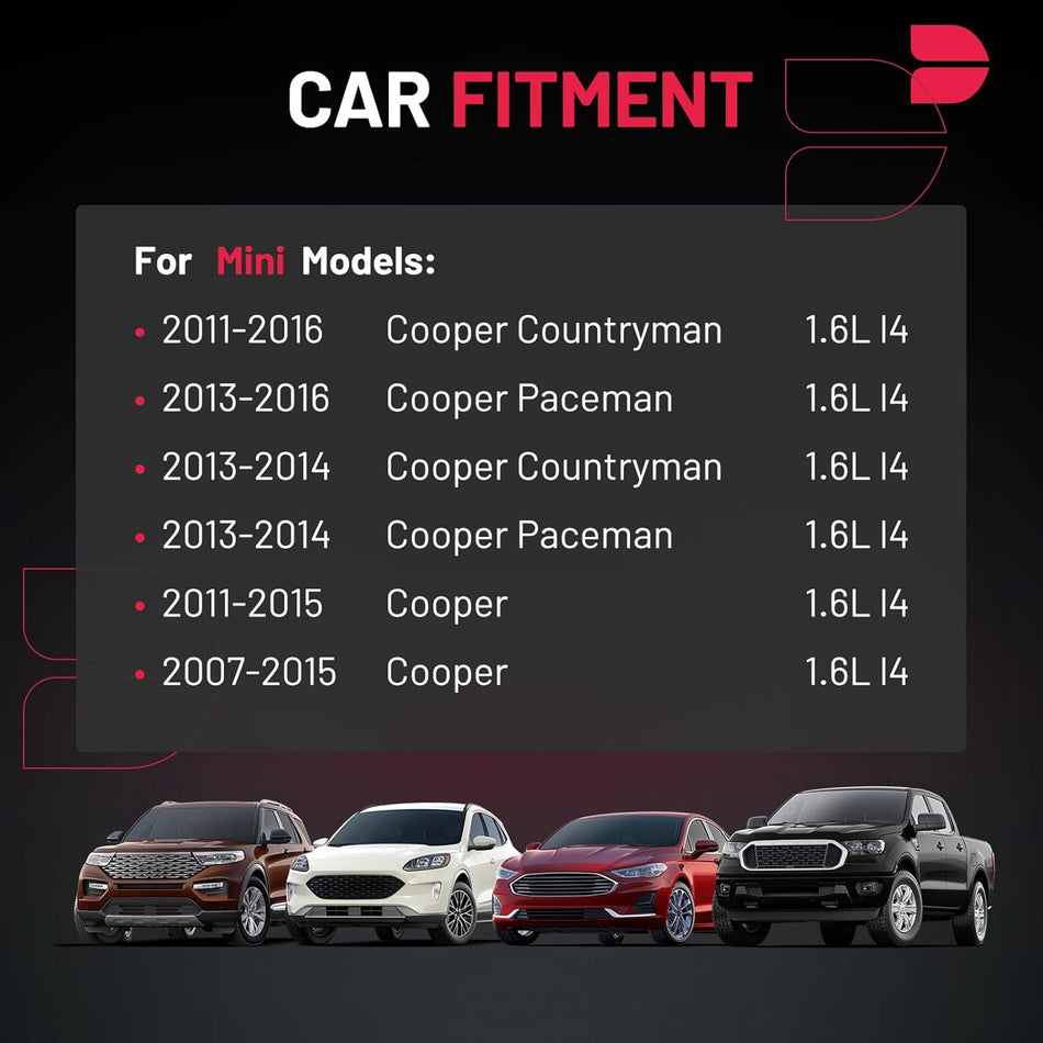 BDFHYK Ignition Coils UF598 and Iridium Spark Plug 97968 Compatible with Mini Cooper Countryman Paceman l4 1.6L Replaces 5C1749 178-8533 E1098 52-2104 C1692 12137575010 ILZKBR7B8G 1213755001 Set of 4
