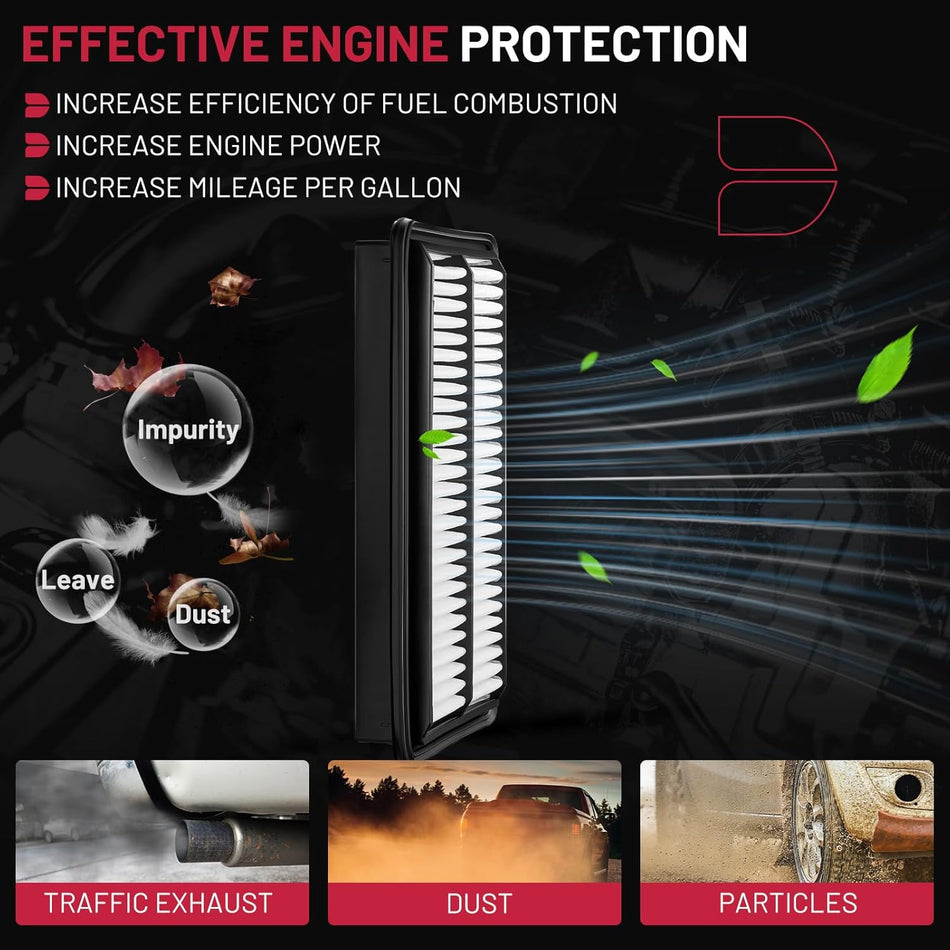 BDFHYK CA12061 Engine Air Filter Compatible with Honda Odyssey Passport Pilot Ridgeline V6 3.5L, Compatible with Acura MDX 3.0L 3.5L, TLX 2.L 3.0L, Replace 17220-5J6-A10 XA10486 PA99178