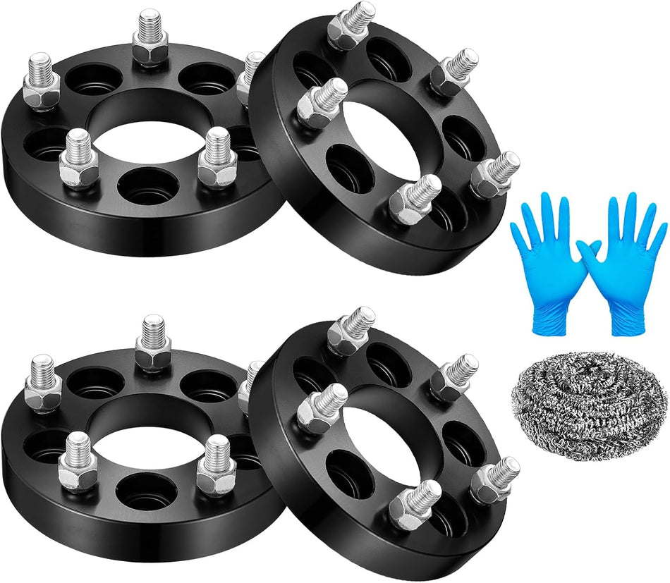 BDFHYK 5x100mm to 5x114.3mm Wheel Spacers 1 inch Wheel Spacer Compatible with Chevy Toyota Pontiac, Forged 5 Lug Wheel Adapters M12x1.5 & 64.1 mm Hub Bore, Set of 4, Not Hubcentric