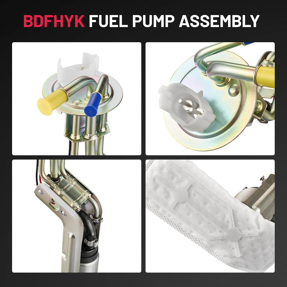 BDFHYK Electric Fuel Pump Module Assembly Compatible with Ford Mustang 1994-1997 3.8L V6/4.6L V8/5.0L V8/5.8L V8 Replace E2191H
