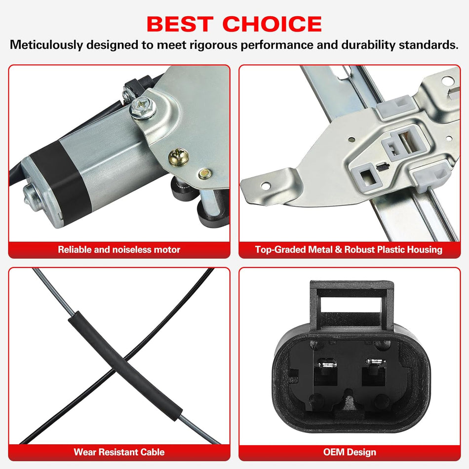 748-173 Power Window Regulator with Motor Front Right Passenger Side for Chevy Impala 2006-2013 | Impala Limited 2006-2016