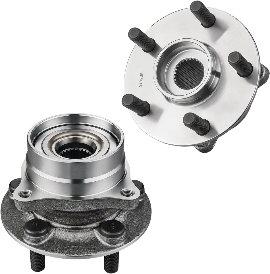 BDFHYK 513265 2PCS Front Wheel Bearing and Hub Assembly 5 Lugs Compatible with Toyota Prius 2004 2005 2006 2007 2008 2009, 1.5L L4