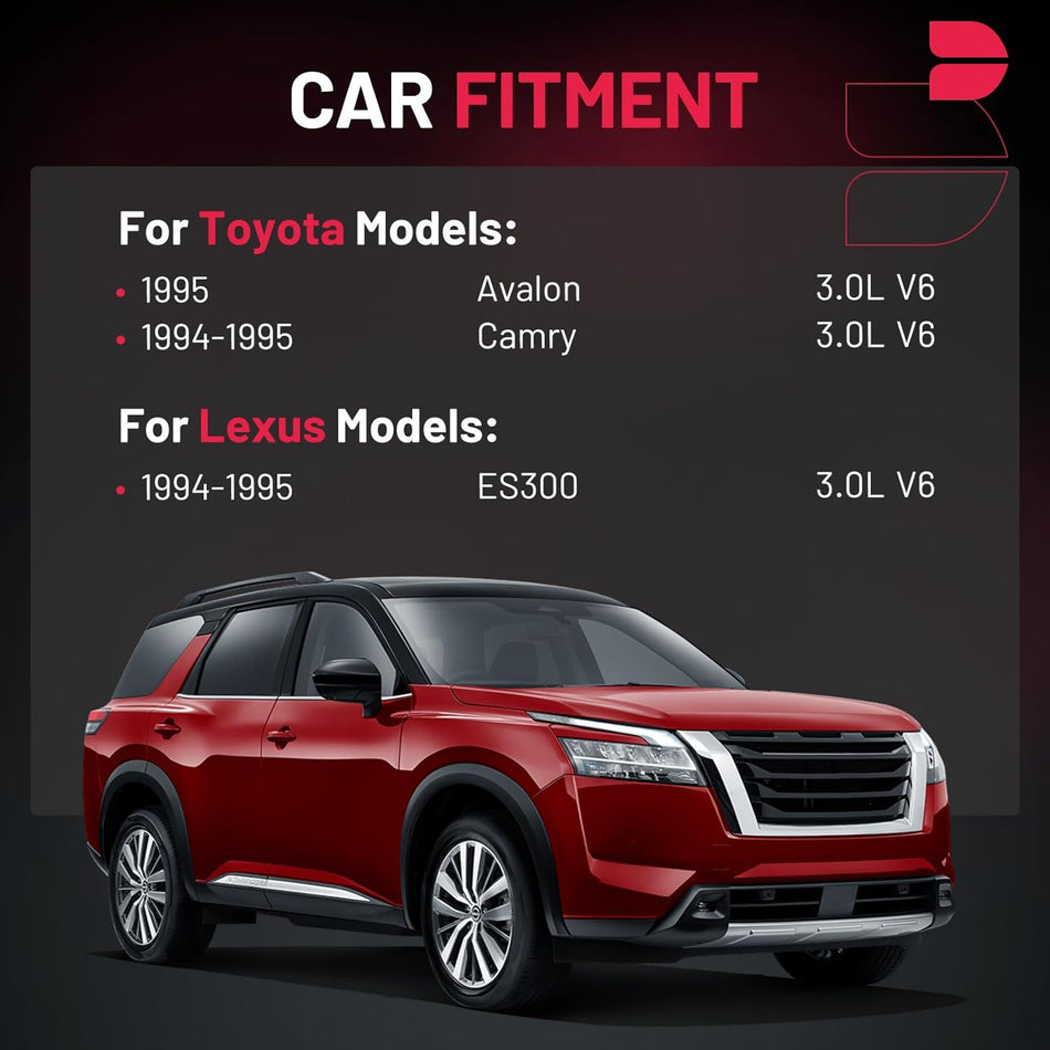 BDFHYK 6 Ignition Coil Pack UF204 and 6 Iridium Spark Plug 2756 Compatible with Lexus 1994-1995 ES300,Compatible with Toyota 1995 Avalon,1994-1995 Camry 3.0L V6 Coil for 5C1192 5C1292 C786 GN10694