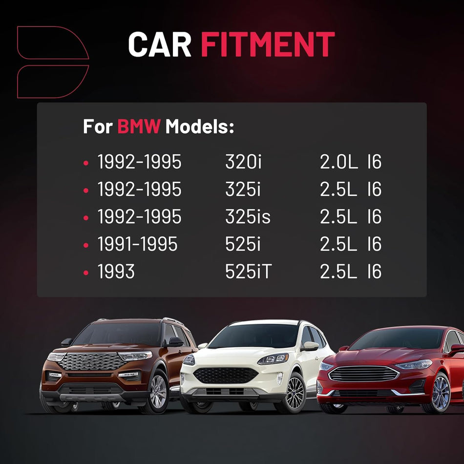 BDFHYK 6 Ignition Coil Pack UF226 and 6 Iridium Spark Plug 6418 Compatible with BMW 320i 325i 325is 525i 525iT 2.0L 2.5L l6 Coil for 12131730766 12131402440