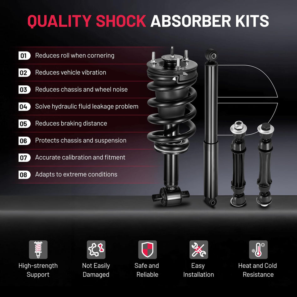 GMC Sierra 1500 rear shock absorber detail 2014-2018
