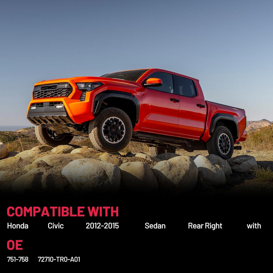 751-758 Power Window Regulator with Motor Rear Right Compatible with Honda Civic 2012-2015