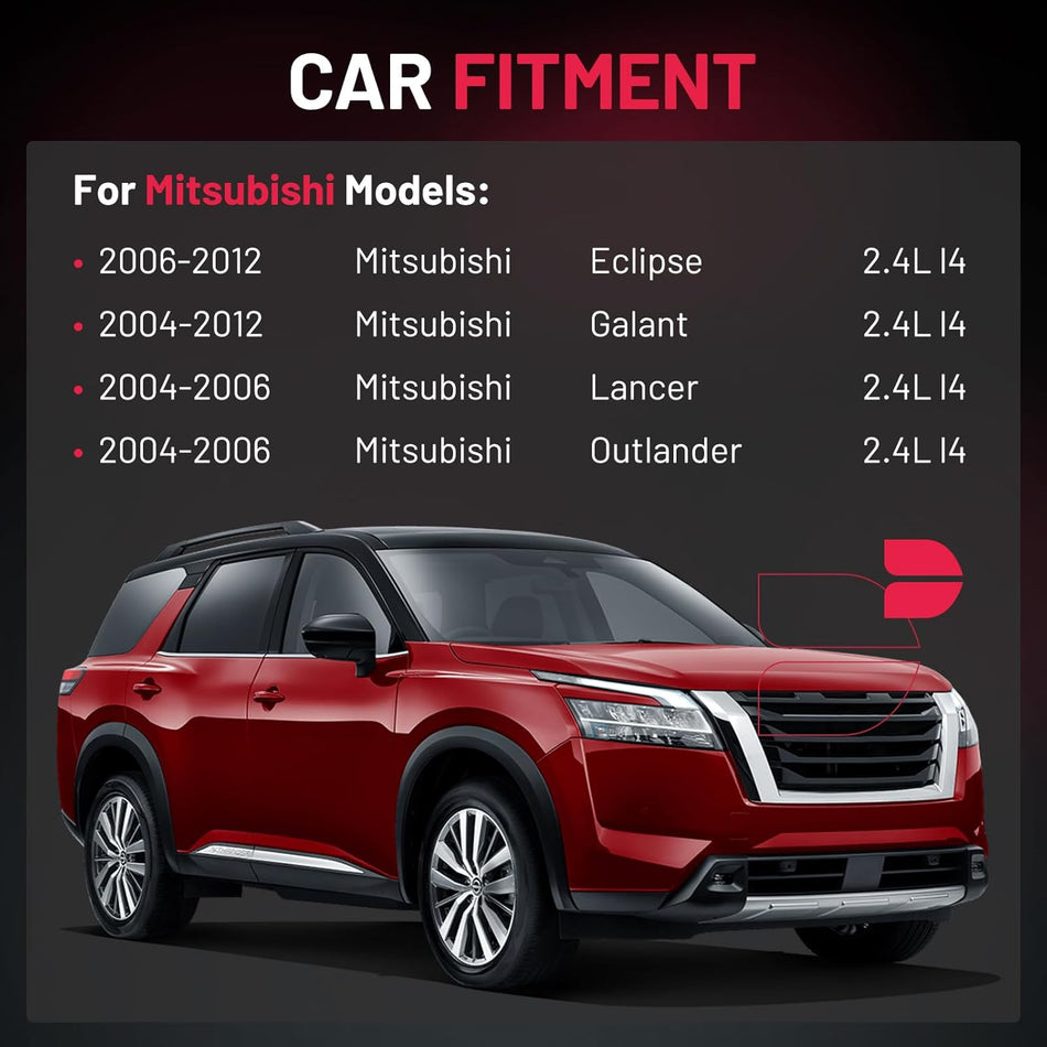 BDFHYK 4 Ignition Coil Pack UF532 and 4 Iridium Spark Plug AP5325 Compatible with Mitsubishi 2006-2012 Eclipse, 2004-2012 Galant, 2004-2006 Lancer, 2004-2006 Outlander 2.4L l4 Coil for 2505-307658