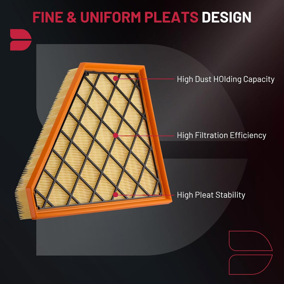 BDFHYK CA12166 Engine Air Filter Compatible with Buick Enclave 2018-2024, Compatible with Cadillac XT5 2017-2023, XT6 2020-2023, Flexible Panel, Replace# PA99222, 23321606