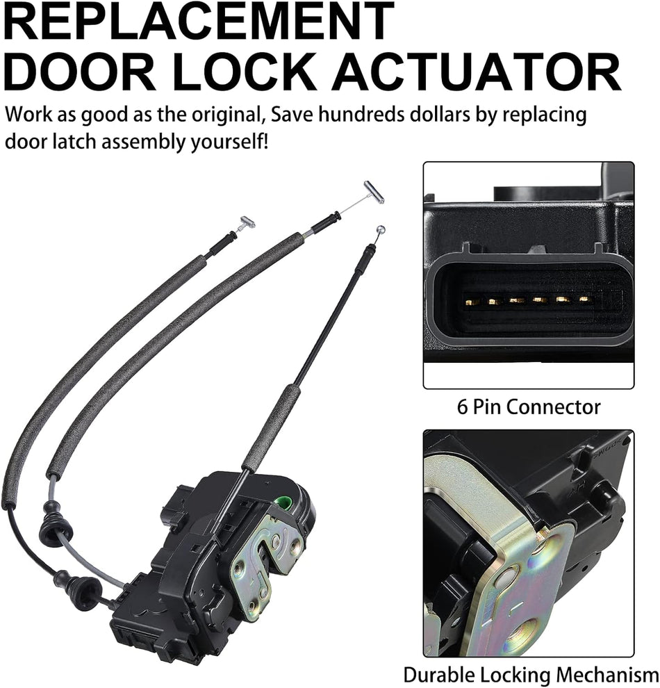 SYERAL Power Door Lock Actuator Assembly 81310-3S010 Front Left Driver Side Door Latch Compatible with Hyundai 2011-2015 Sonata