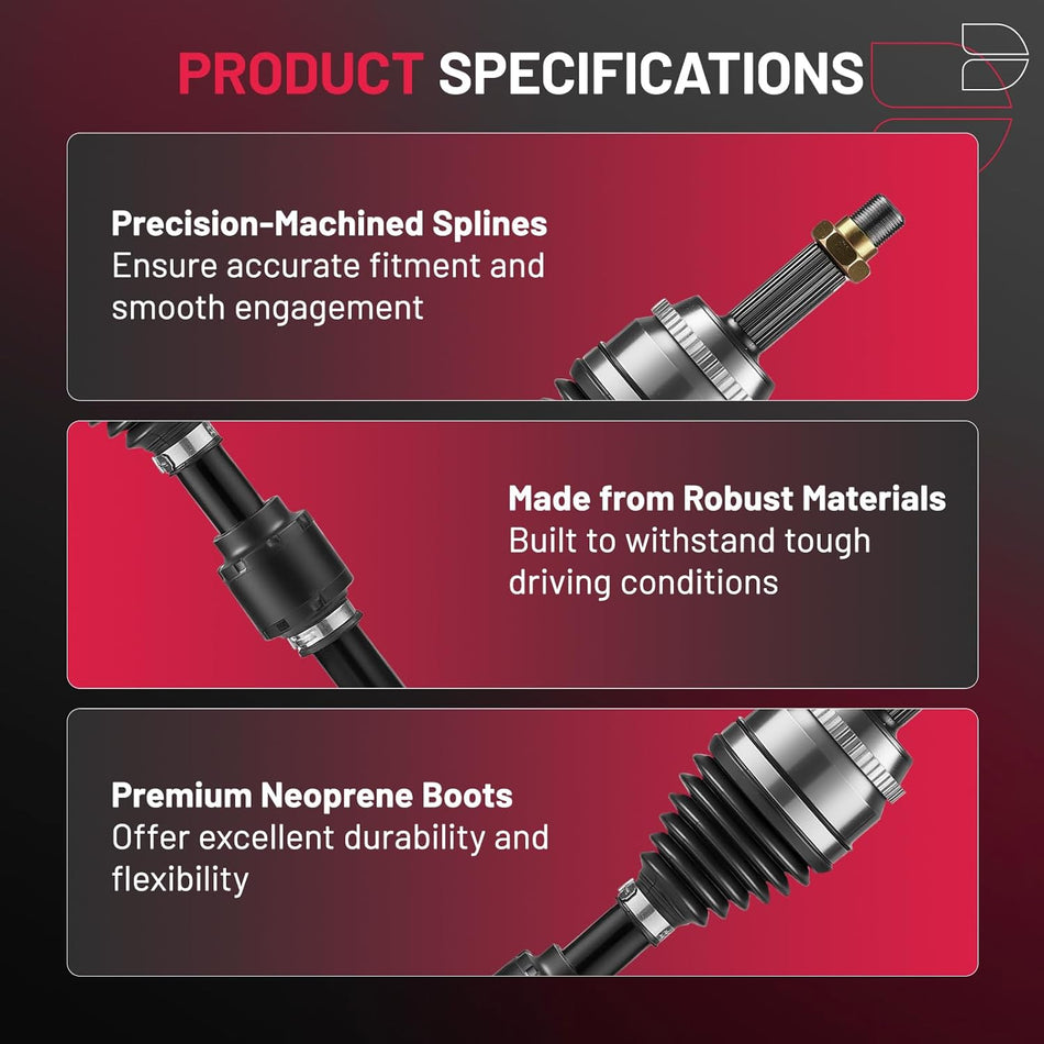 BDFHYK NCV69046 CV Axle Shaft Assembly Front Left Compatible with Compatible with Toyota Camry 2012-2017