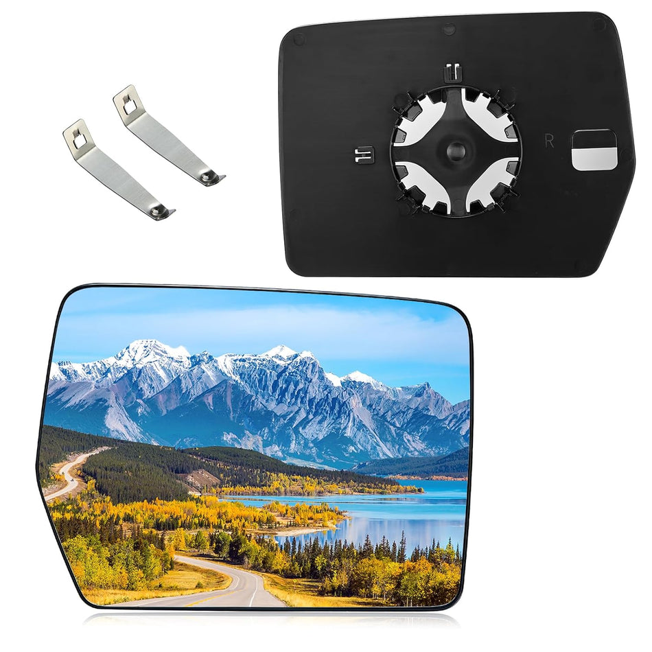 BDFHYK Mirror Glass Compatible With 2004-2010 F-150 Convex rear view mirror with backing plate, Replaces 4L3Z17K707AB (Right Side)
