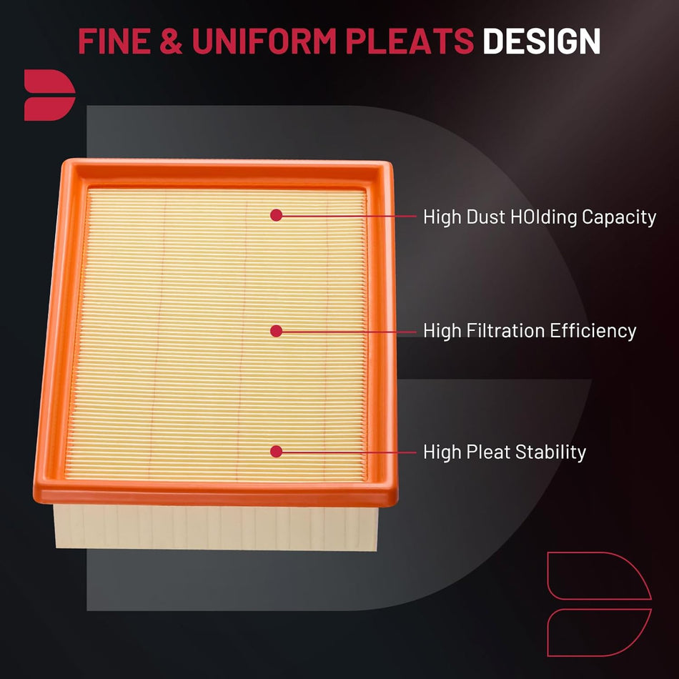 BDFHYK CA11222 Engine Air Filter Compatible with Chevrolet Sonic 2012-2020, L4 1.4L 1.8L, Flexible Panel, Replace# C24028, 96950990