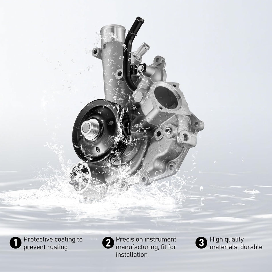 BDFHYK AW6341 Automotive Engine Water Pump Kit Compatible with 2009 Chrysler Aspen,2009-2010 Dodge Ram1500,2009-2010Ram2500,2009Durango,2009 Ram3500,2011-2018Ram1500,2011-2018Ram2500,2011-2018Ram3500