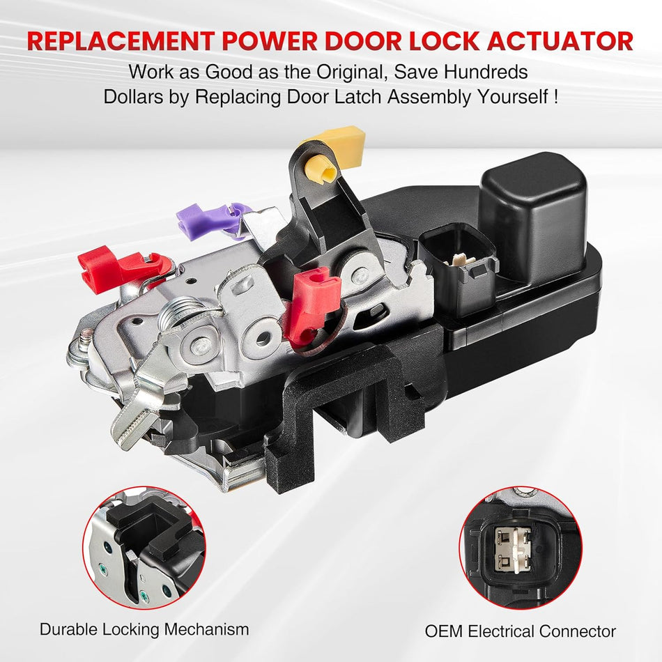 SYERAL Door Lock Actuator 931-637 Front Right Passenger Side Door Latch Compatible with Dodge 2002-2008 Ram 1500, 2003-2009 Ram 2500, 2003-2010 Ram 3500