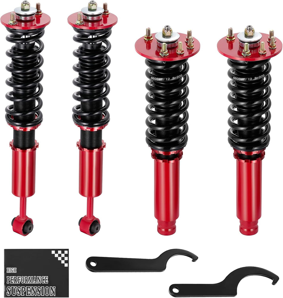 BDFHYK Coilovers Compatible with Honda Accord 1998-2002, Compatible with Acura TL 1999-2003/ CL 2001-2003, Shock Absorber Replacement 4 PCS, Adjustable Height Coilovers Suspension Kit Lowering Kit